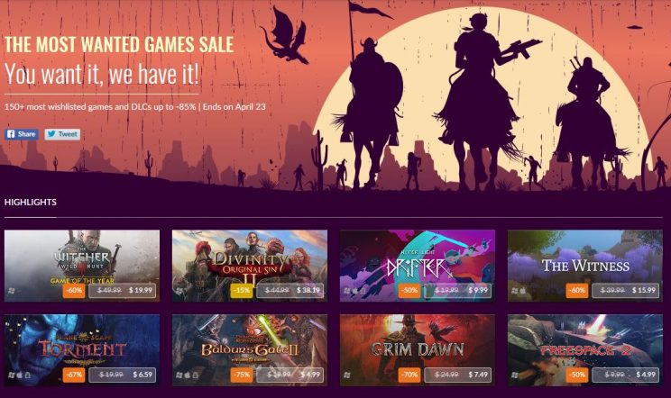 GOG.Com Top Wishlisted Games Discounted ss1