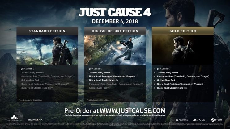 Just Cause 4 Release Date Pre-Order